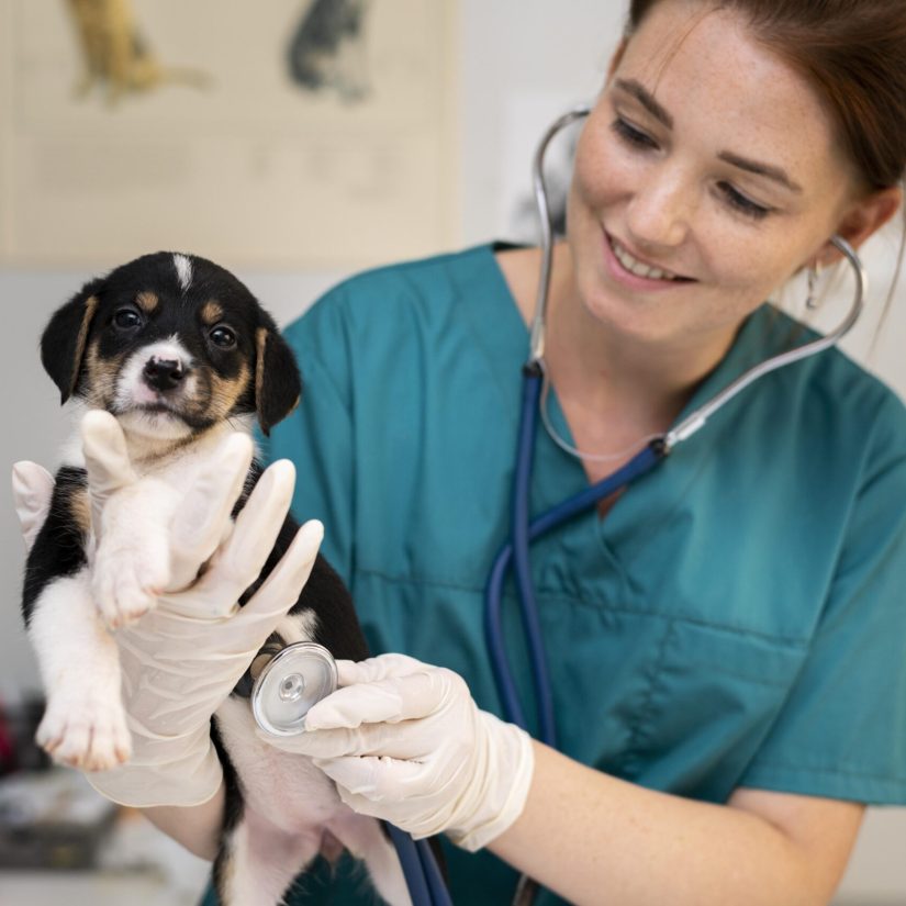 cerca-veterinario-cuidando-perro